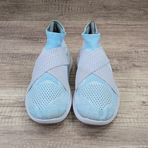 Nike Free RN Motion Flyknit 2017 Women's Size 8 Blue Gray Shoes (880846-402) - Picture 2 of 9